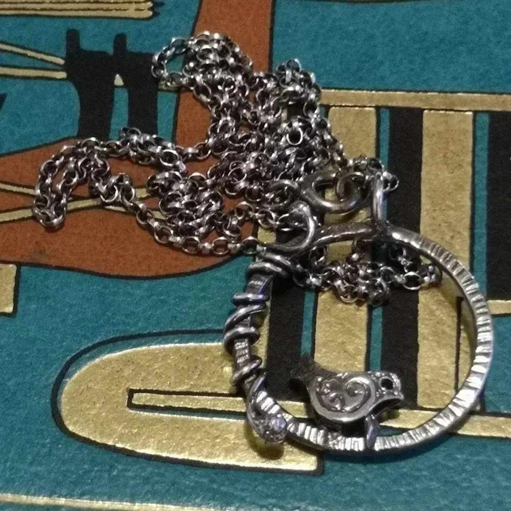 Sterling  bird necklace